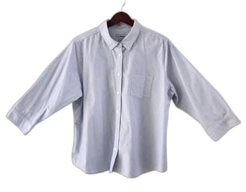 L.L. Bean Striped Oxford